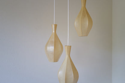1960s  Cocoon cascade ceiling lamp with 3 shades