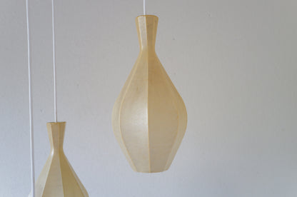 1960s  Cocoon cascade ceiling lamp with 3 shades