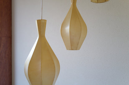 1960s  Cocoon cascade ceiling lamp with 3 shades