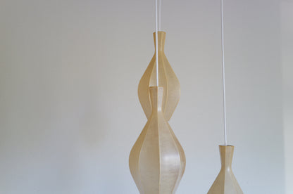 1960s  Cocoon cascade ceiling lamp with 3 shades