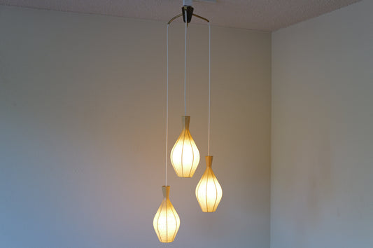 1960s  Cocoon cascade ceiling lamp with 3 shades