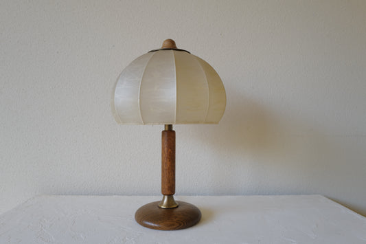 1960s Cocoon & Wood   mushroom Lamp.  Germany　①