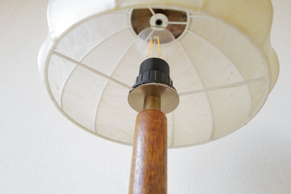 1960s Cocoon & Wood   mushroom Lamp.  Germany　①