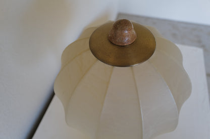 1960s Cocoon & Wood   mushroom Lamp.  Germany　①