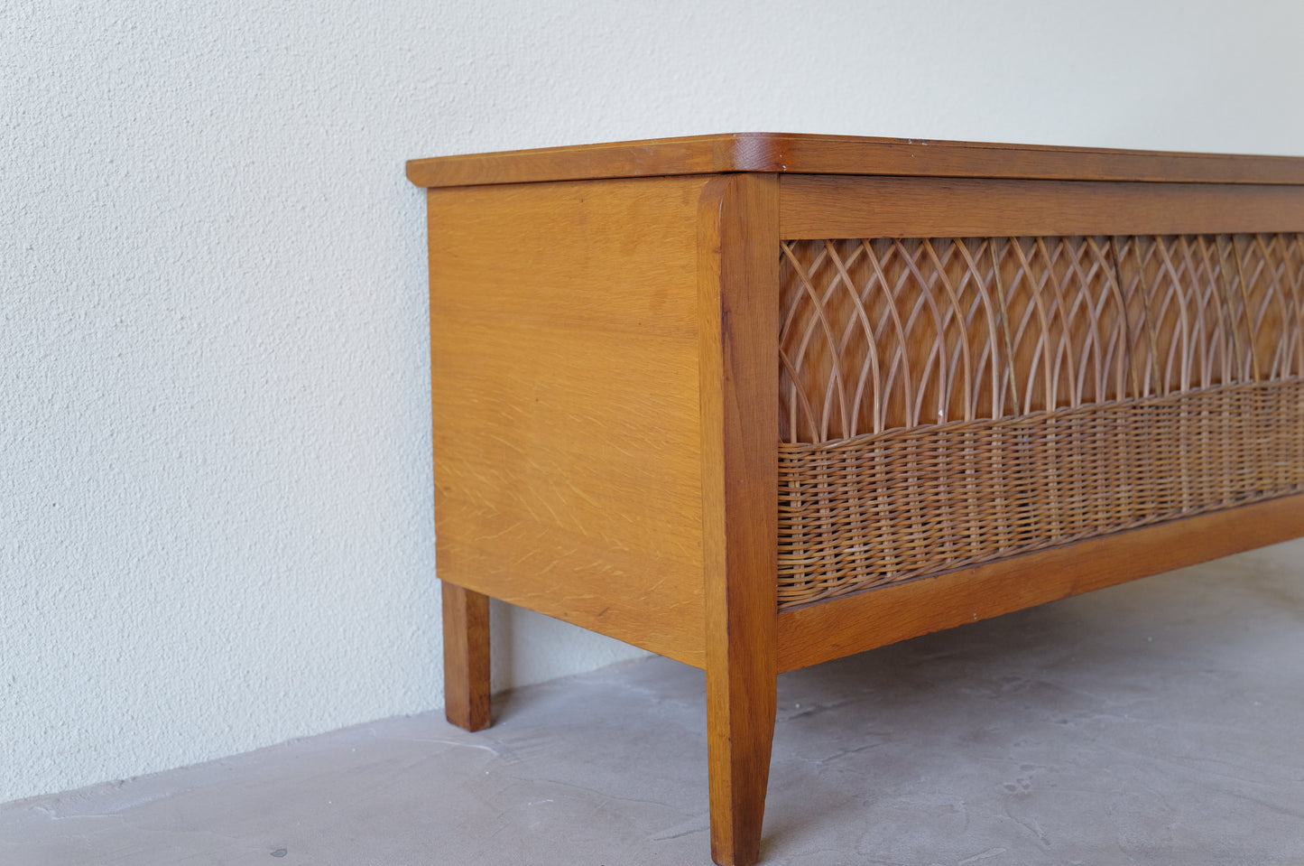 1960s ratan decoration box  France