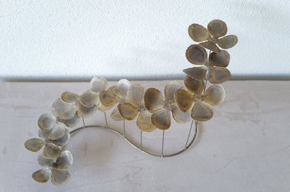 1970s brass flower sculpture