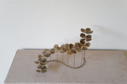 1970s brass flower sculpture