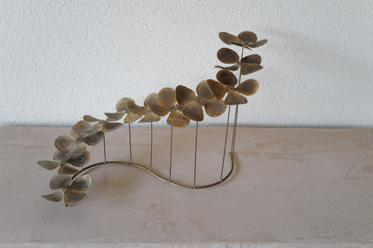 1970s brass flower sculpture