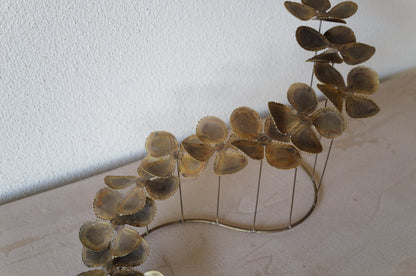 1970s brass flower sculpture