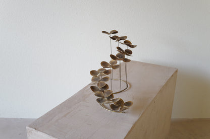 1970s brass flower sculpture