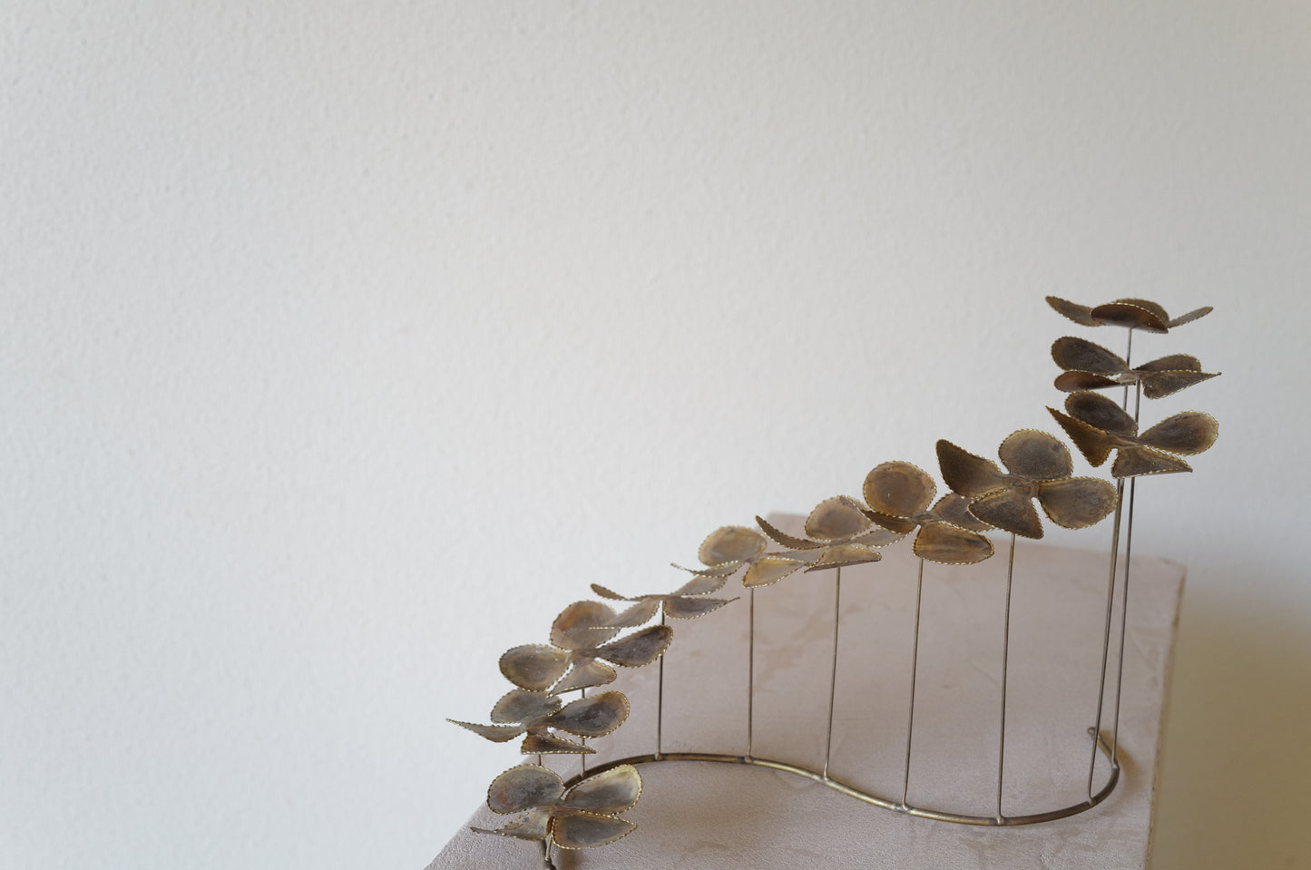 1970s brass flower sculpture
