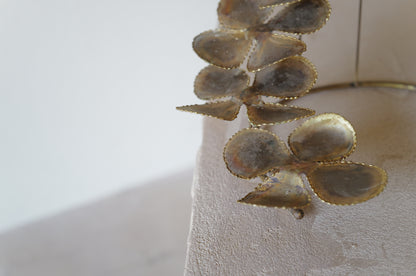 1970s brass flower sculpture