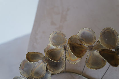 1970s brass flower sculpture