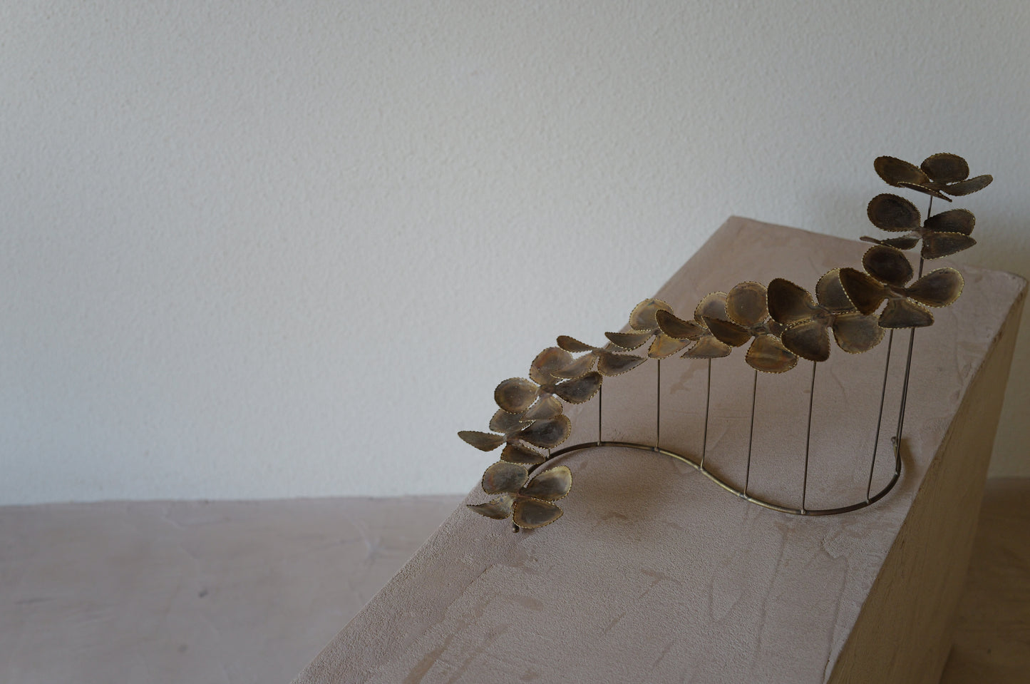 1970s brass flower sculpture