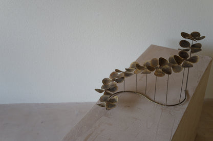 1970s brass flower sculpture