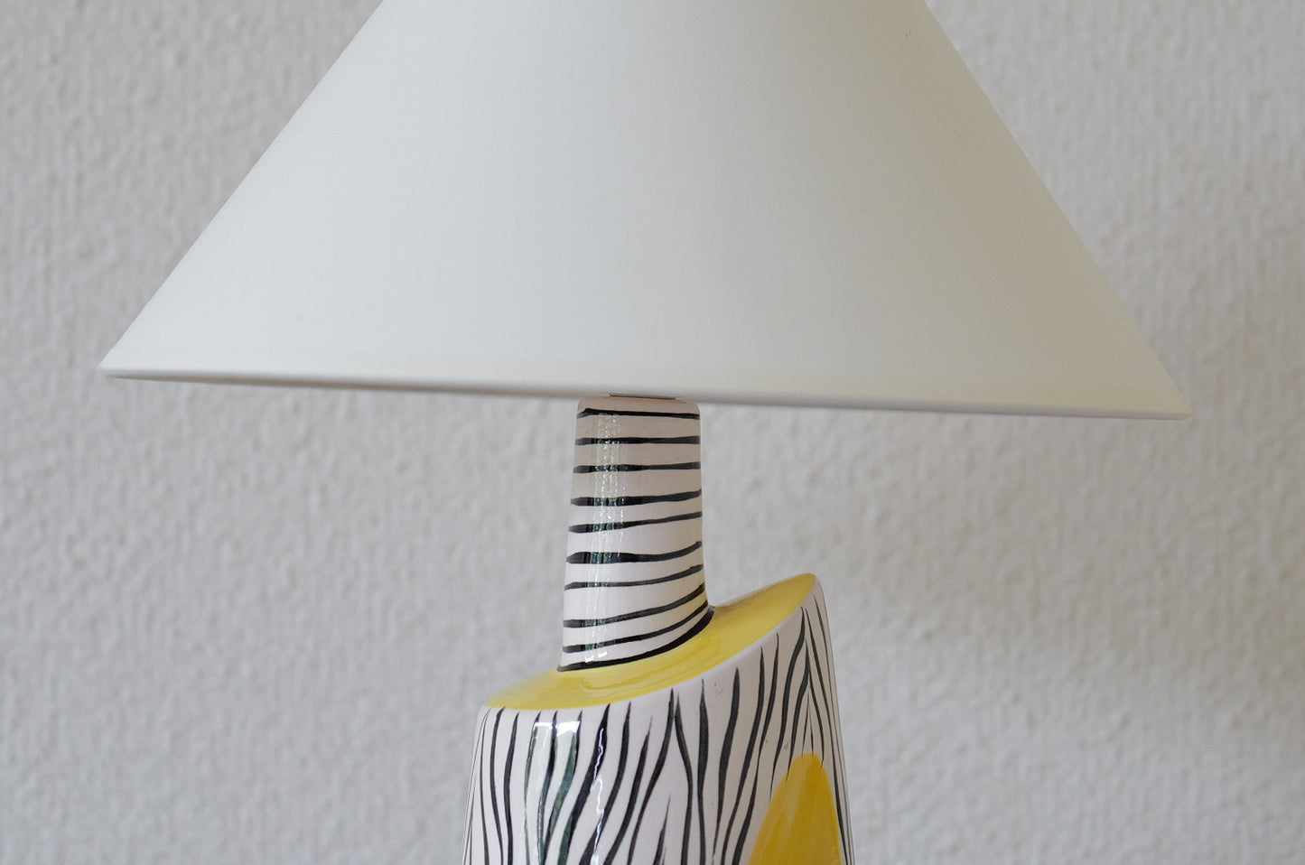 1950s. French ceramic table lamp <pin hell on zebra>