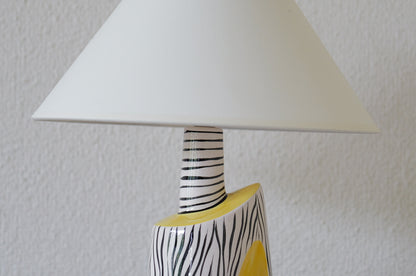1950s. French ceramic table lamp <pin hell on zebra>