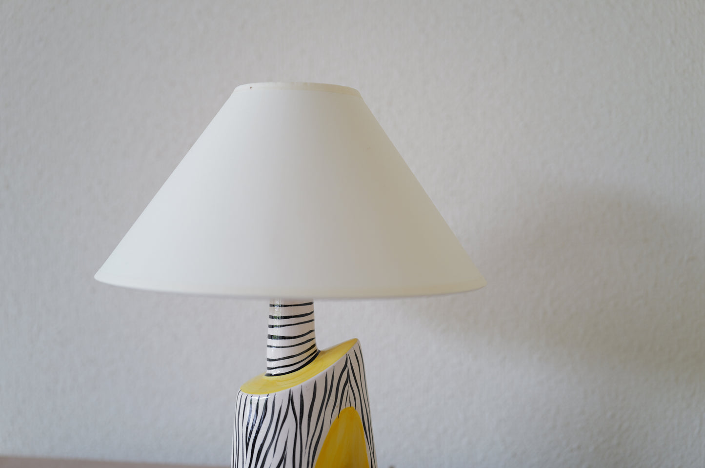 1950s. French ceramic table lamp <pin hell on zebra>