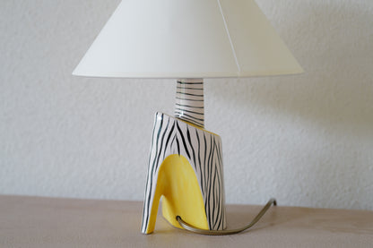 1950s. French ceramic table lamp <pin hell on zebra>