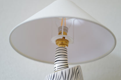 1950s. French ceramic table lamp <pin hell on zebra>