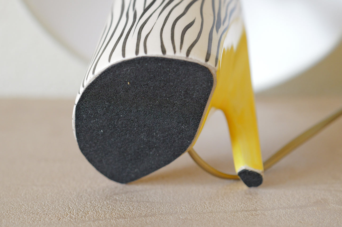 1950s. French ceramic table lamp <pin hell on zebra>