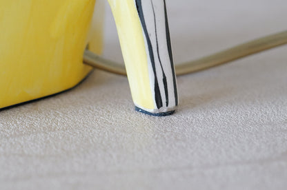 1950s. French ceramic table lamp <pin hell on zebra>