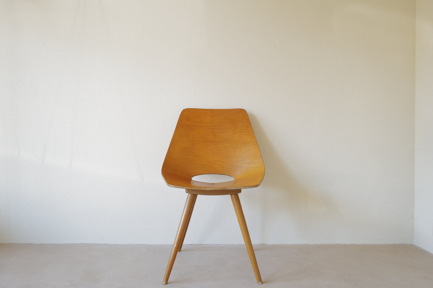 Pierre Guariche Tonneau chair ,ARP ,Amsterdam chair Bow-Wood legs 1954s