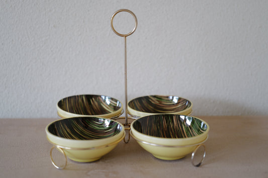 1950s Saint Clément  bowl 4 set   France