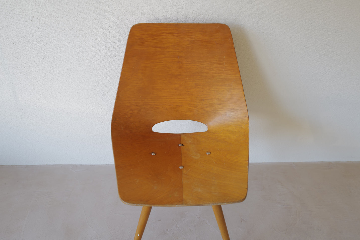 Pierre Guariche Tonneau chair ,ARP ,Amsterdam chair Bow-Wood legs 1954s