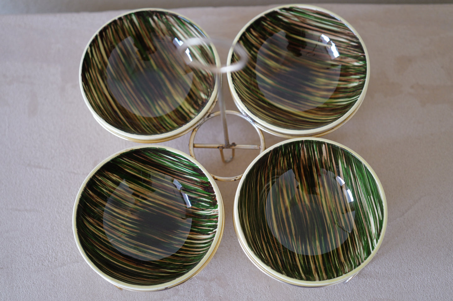 1950s Saint Clément  bowl 4 set   France