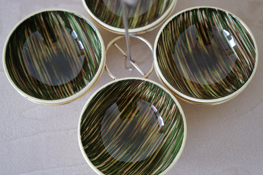 1950s Saint Clément  bowl 4 set   France