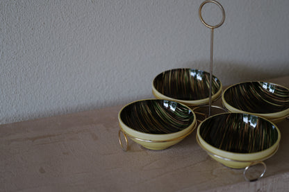 1950s Saint Clément  bowl 4 set   France