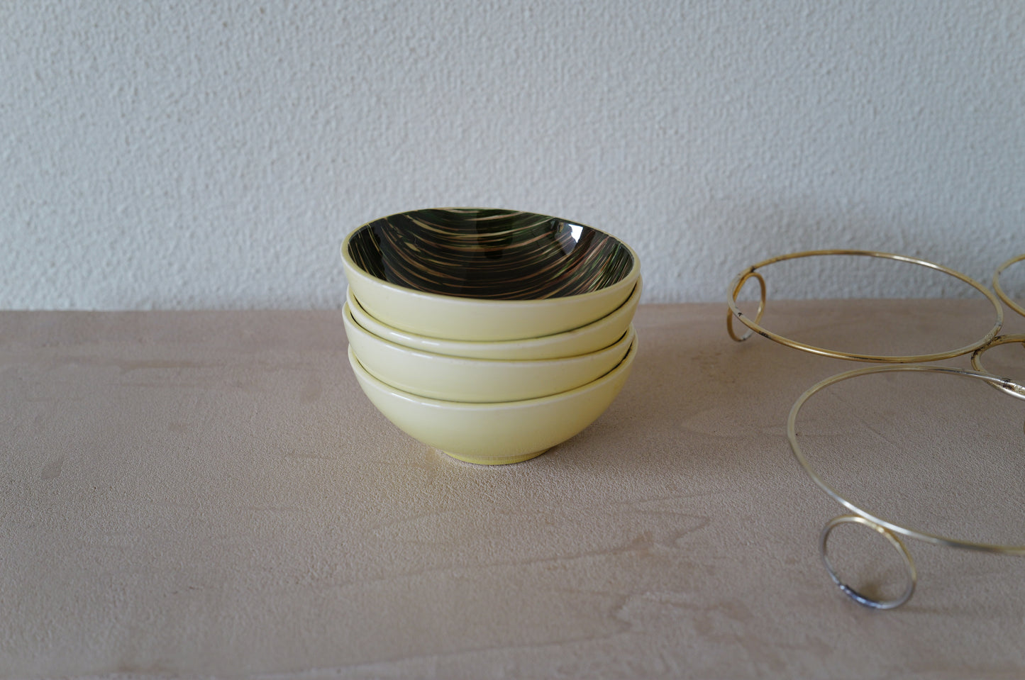 1950s Saint Clément  bowl 4 set   France
