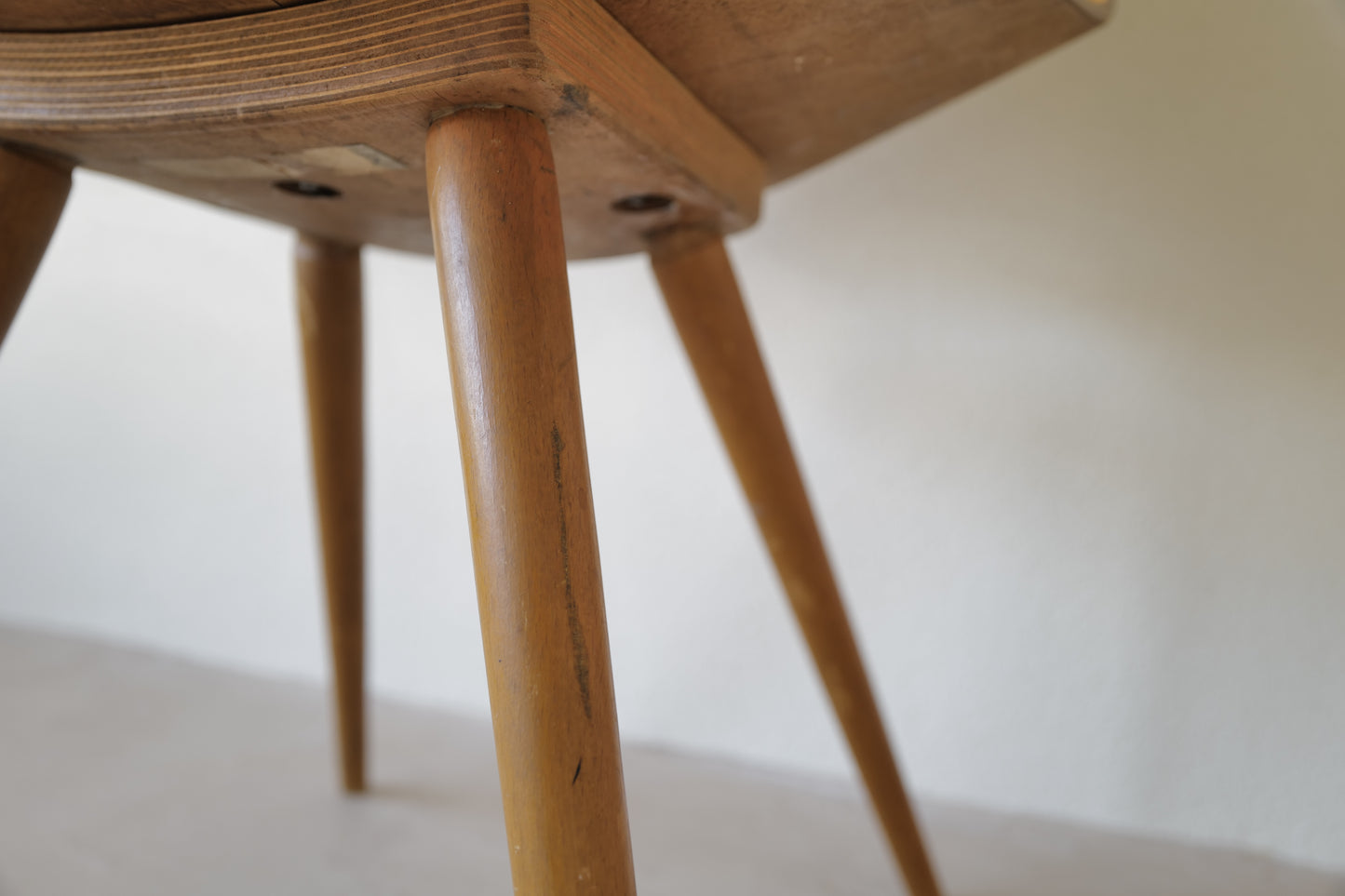 Pierre Guariche Tonneau chair ,ARP ,Amsterdam chair Bow-Wood legs 1954s