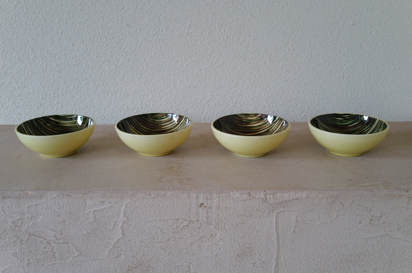 1950s Saint Clément  bowl 4 set   France