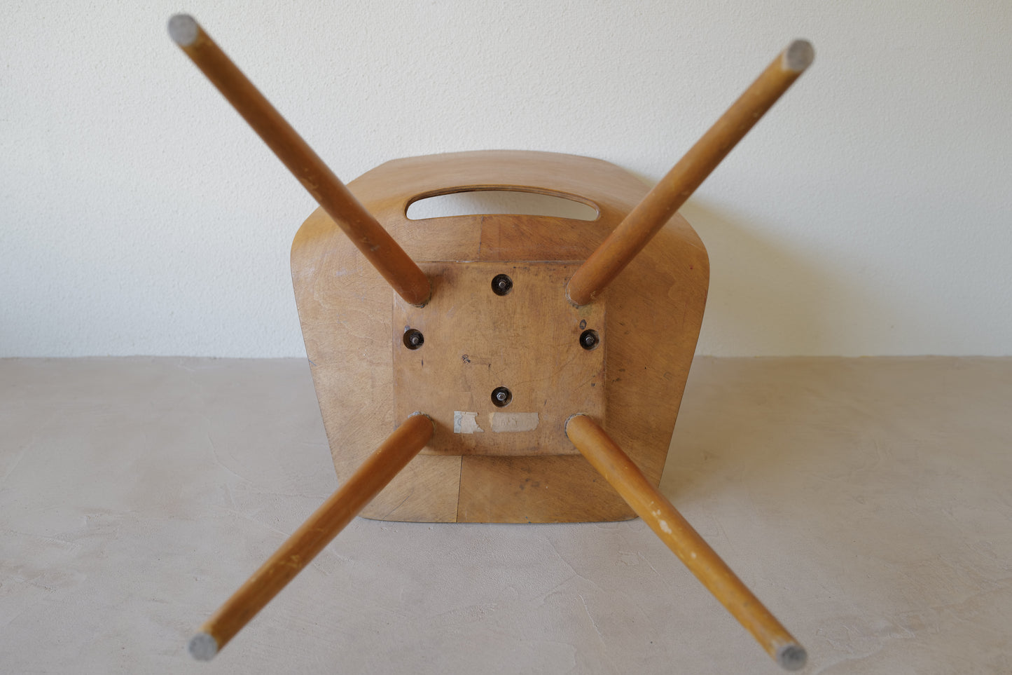 Pierre Guariche Tonneau chair ,ARP ,Amsterdam chair Bow-Wood legs 1954s