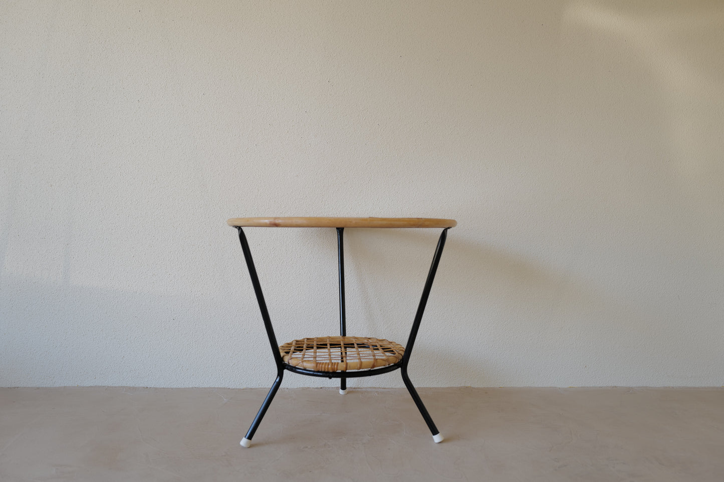 Rohe Noordwolde - Side table with rattan  1970s