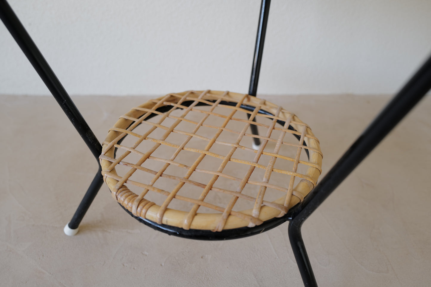 Rohe Noordwolde - Side table with rattan  1970s