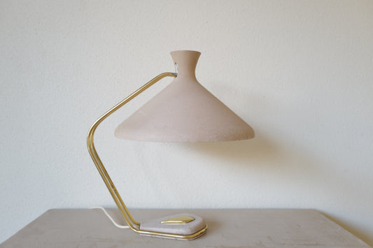 German Mid Century Modern brass and metal table lamp 1950s