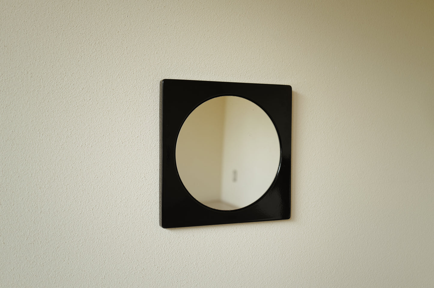 1960s, black enamel metal mirror　France