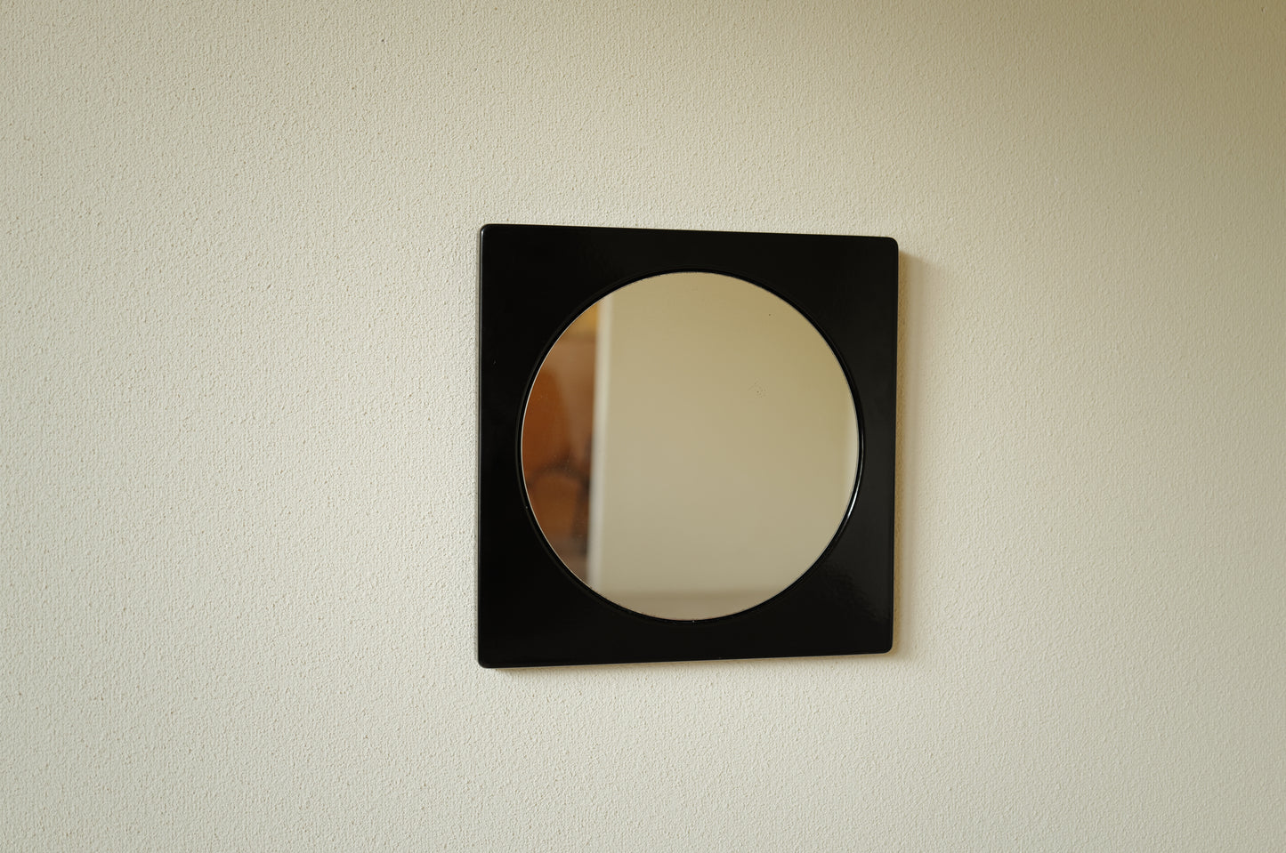 1960s, black enamel metal mirror　France