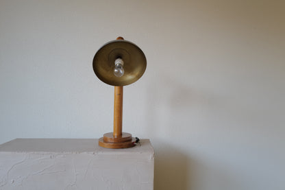 Wood table lamp, France 1940s