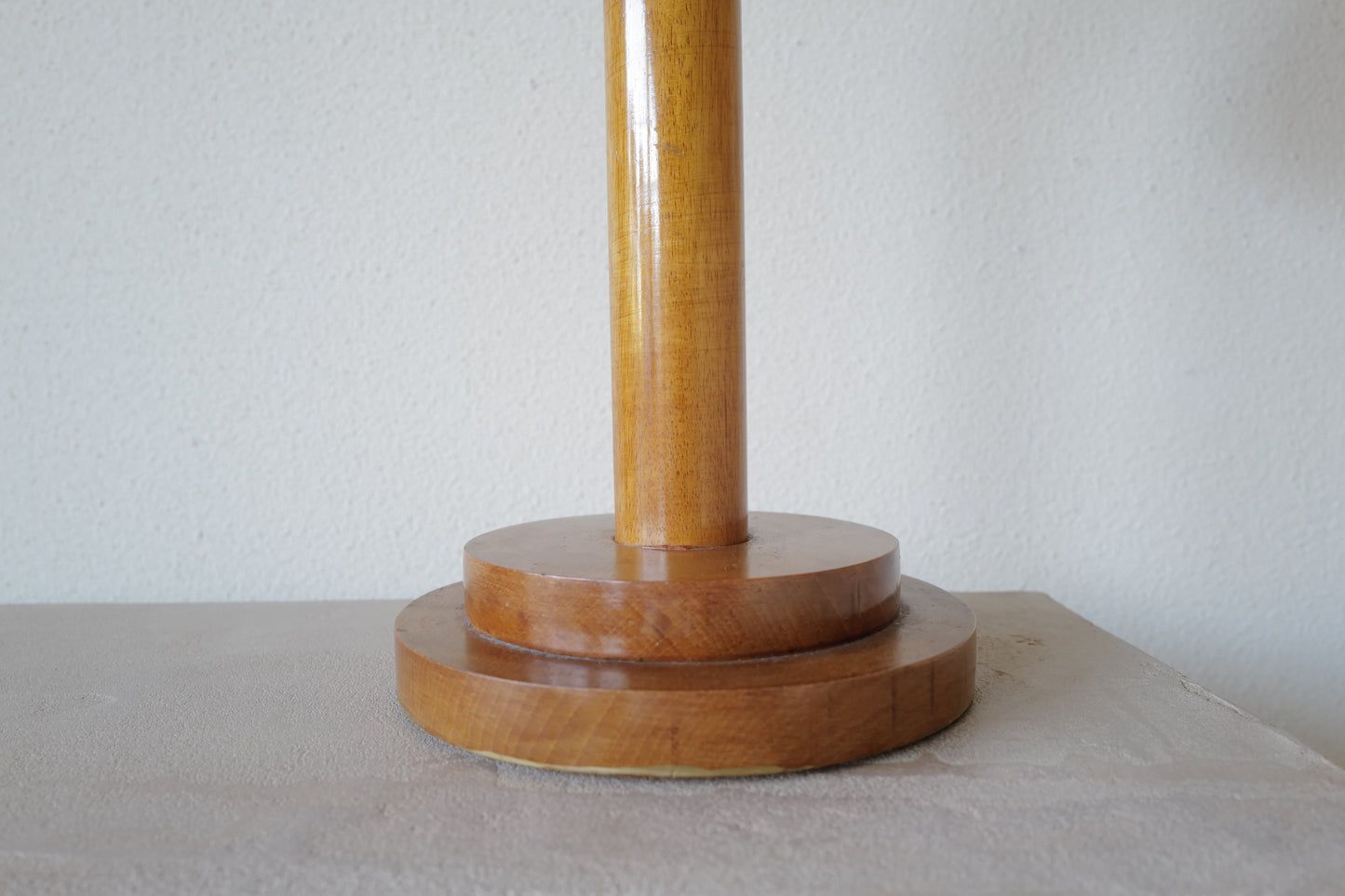 Wood table lamp, France 1940s