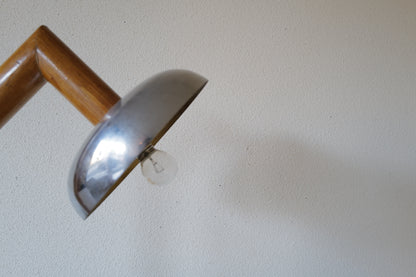 Wood table lamp, France 1940s