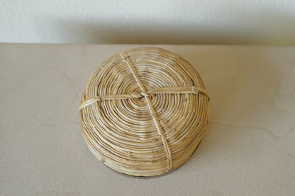 1960s  Rattan and Brass Basket Style of Gabriella Crespi, Italy ③