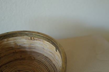 1960s  Rattan and Brass Bowl Style of Gabriella Crespi, Italy ②
