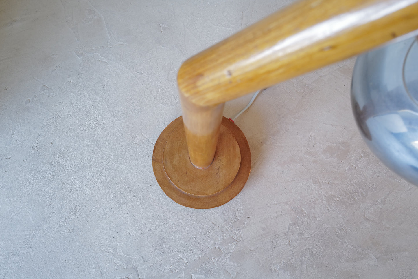 Wood table lamp, France 1940s