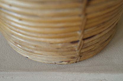 1960s  Rattan and Brass Basket Style of Gabriella Crespi, Italy ①