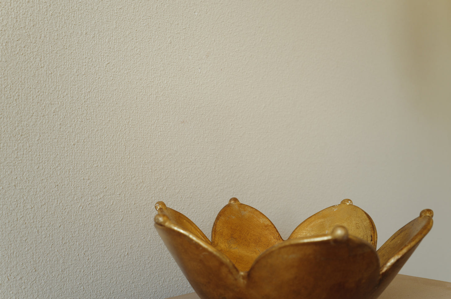 Brushed Gold Ceramic Bowl　Italy　1980s
