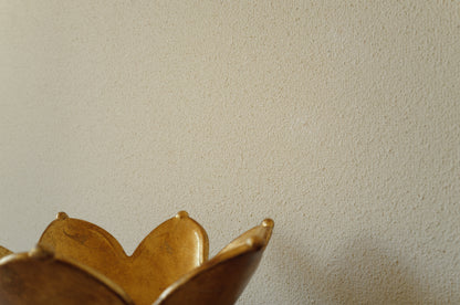 Brushed Gold Ceramic Bowl　Italy　1980s